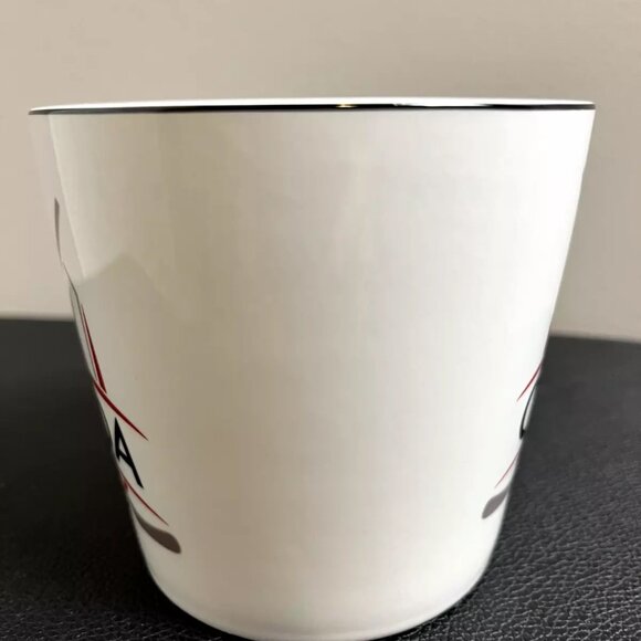 Retro Canadian Maple Leaf Hockey Mug 1867 White Grace Fine Ceramic Cup - Picture 4 of 5